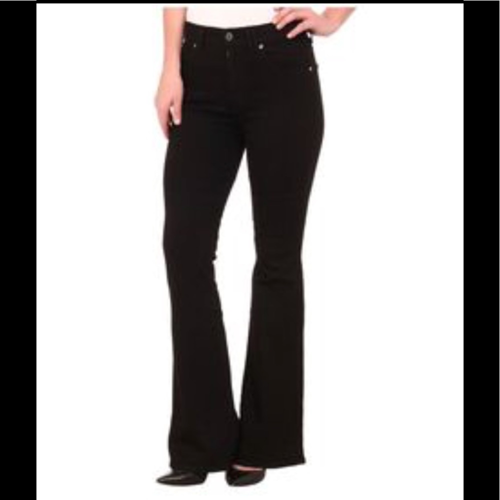 Petite Casual Black Flared Pants